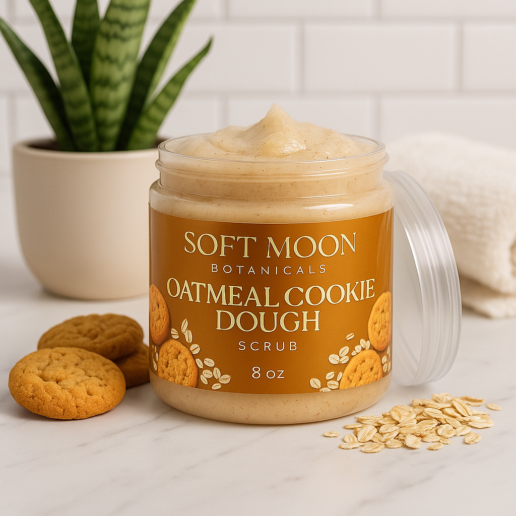 Oatmeal Cookie Dough Body Scrub – Creamy Sugar Exfoliant for Soft, Glowing Skin